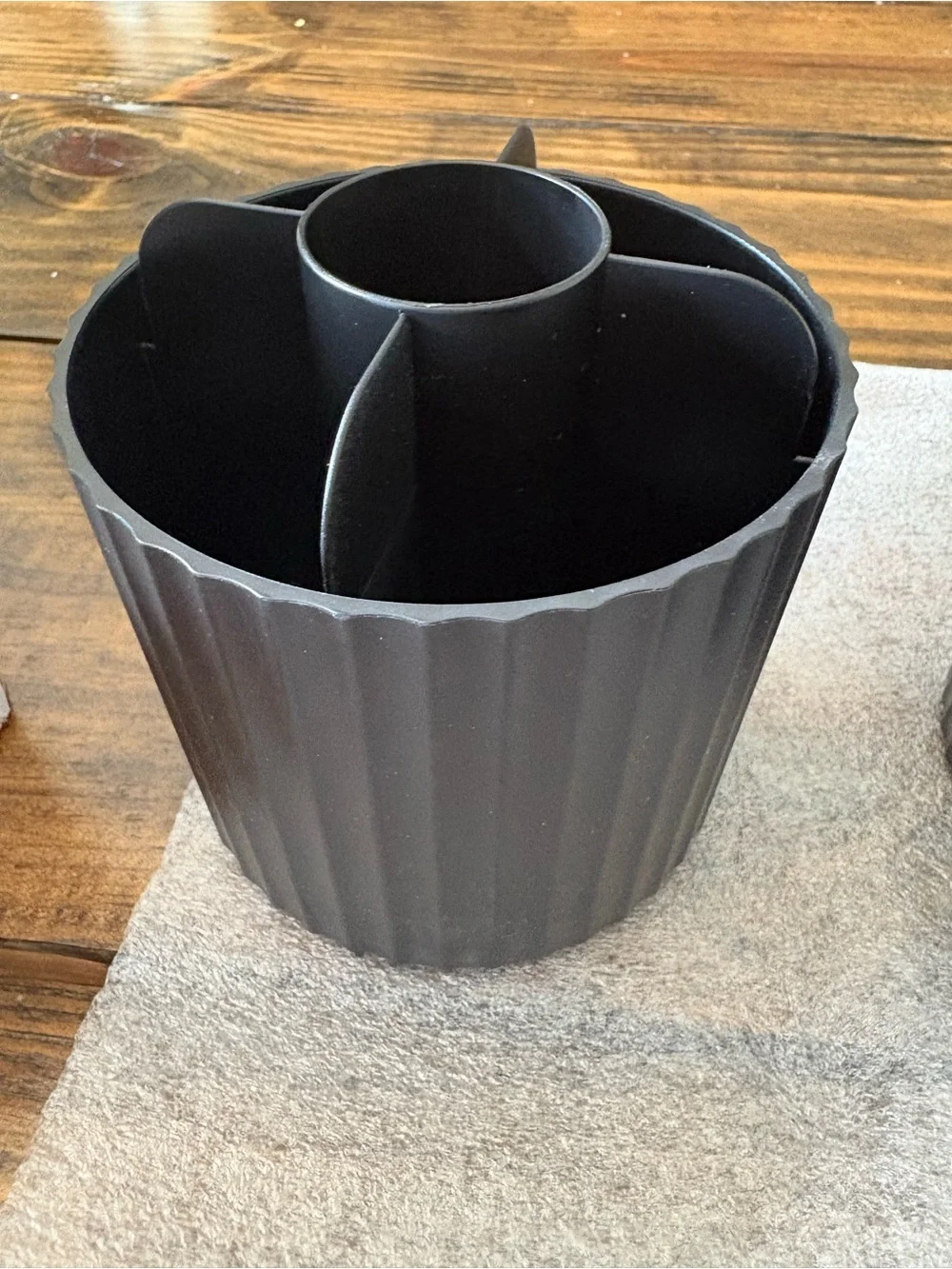 Black Makeup Organizer Set — Compact Brush & Cosmetic Holders